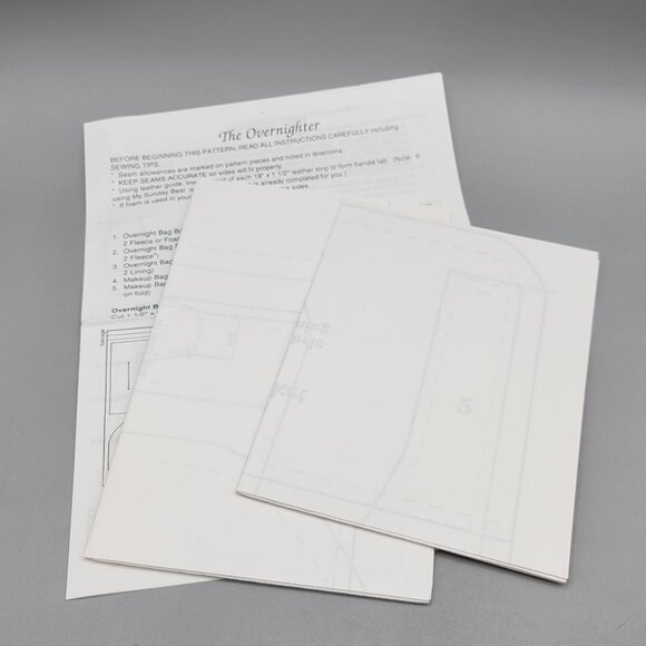 The Overnighter Travel Bag Sewing Pattern Tapestry and Laminated Fabric UNCUT - Picture 7 of 7